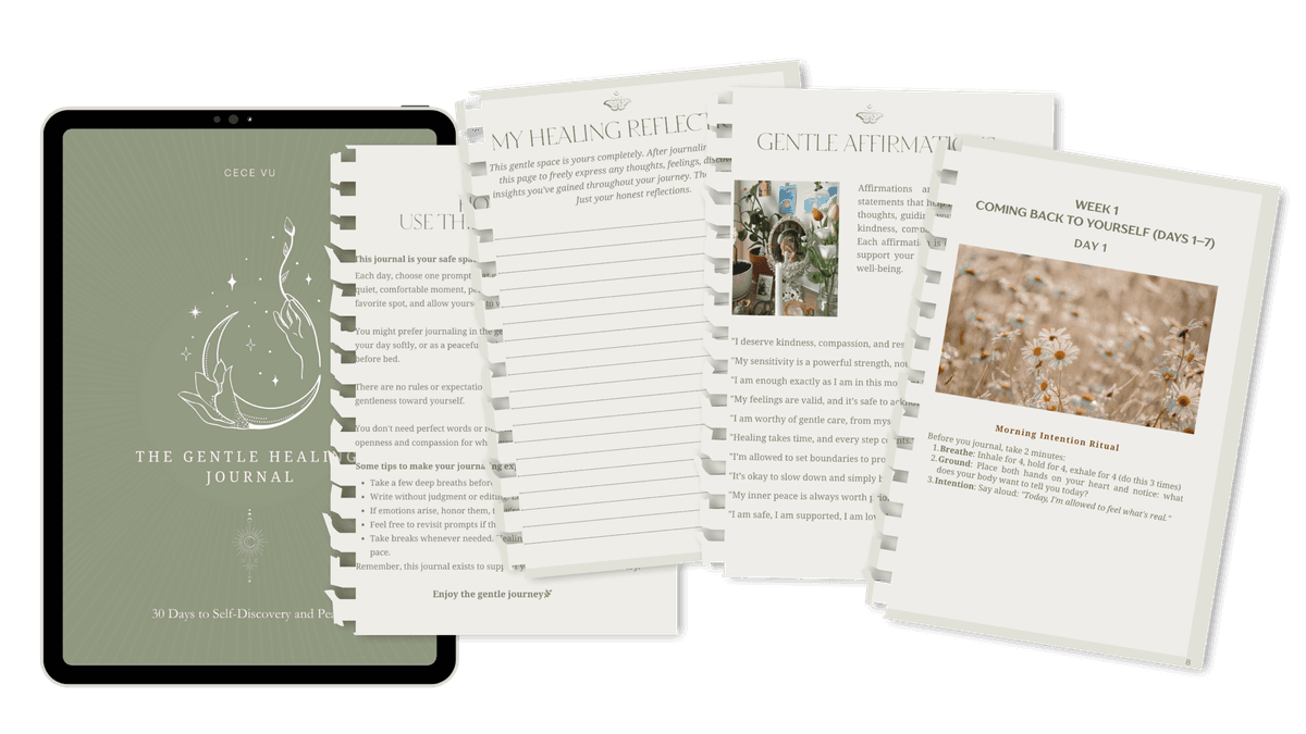 A peek inside the Gentle Healing Journal